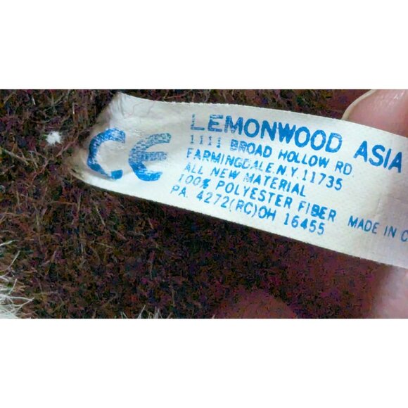 vintage Small Lemonwood Asia Brown & White Plush Bunny Rabbit Toy 8"  Realistic - Picture 10 of 10